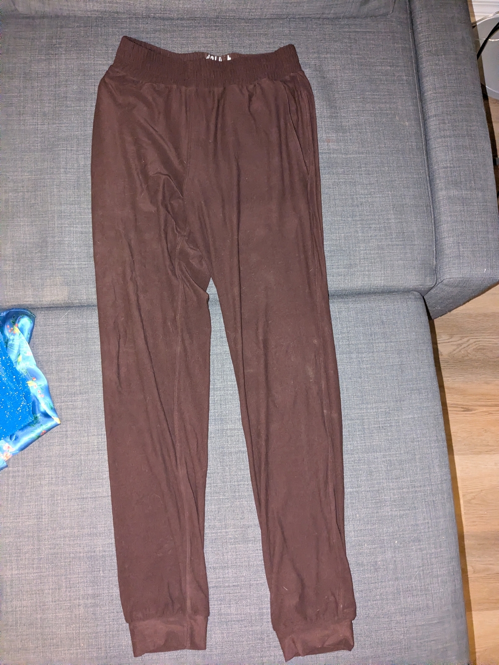 Wolven Ribbed Chocolate Brown Active Leggings